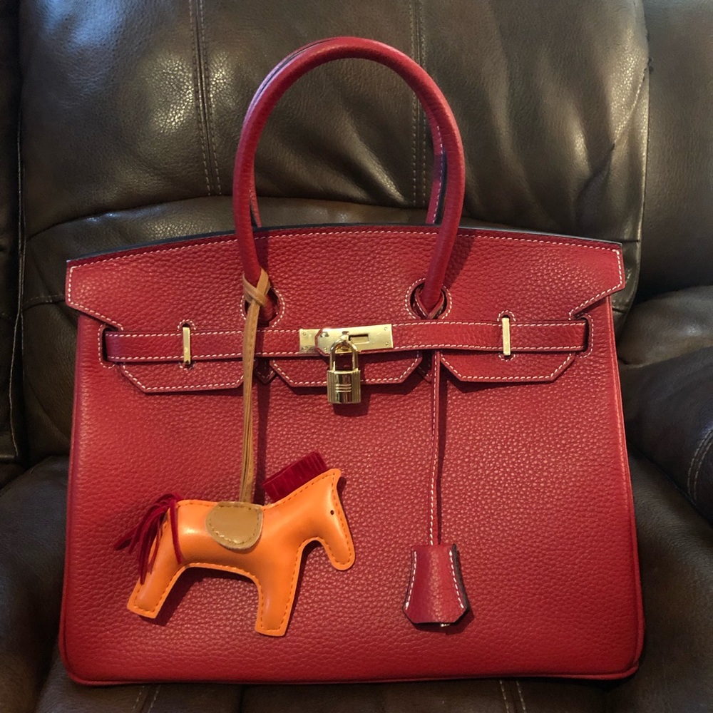 Red handbag